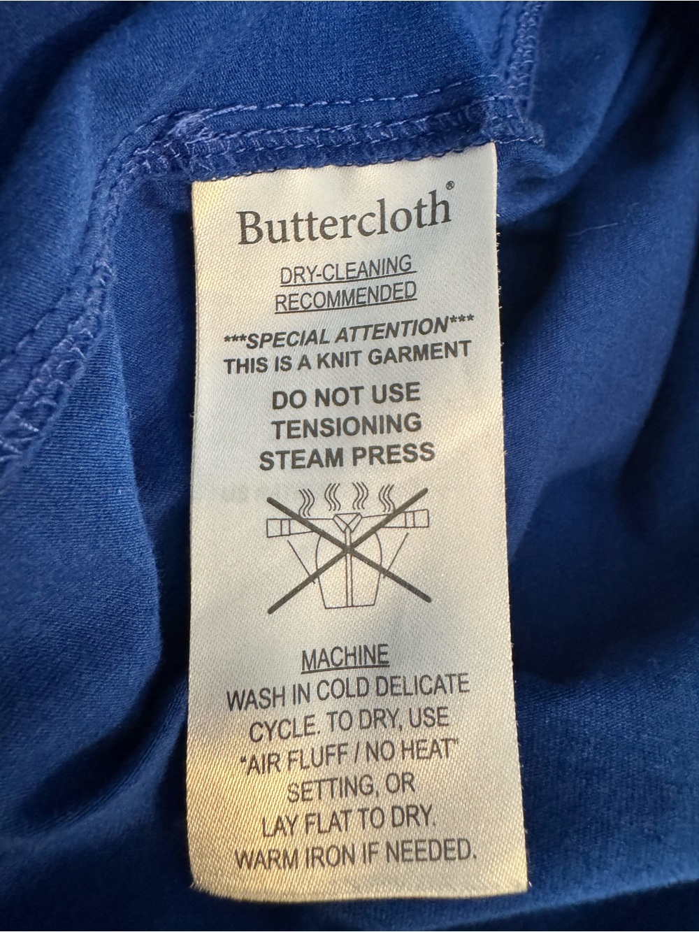 Buttercloth Blue Long Sleeve Button Front Shirt Mens Large Soft Stretch - Picture 3 of 4